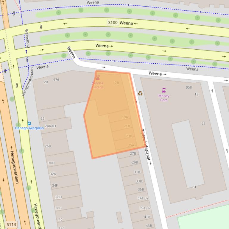 Kaart van postcodegebied 3014NJ.