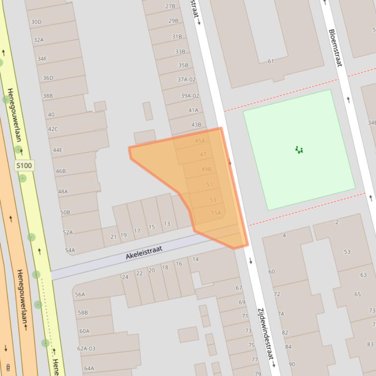 Kaart van postcodegebied 3014NL.