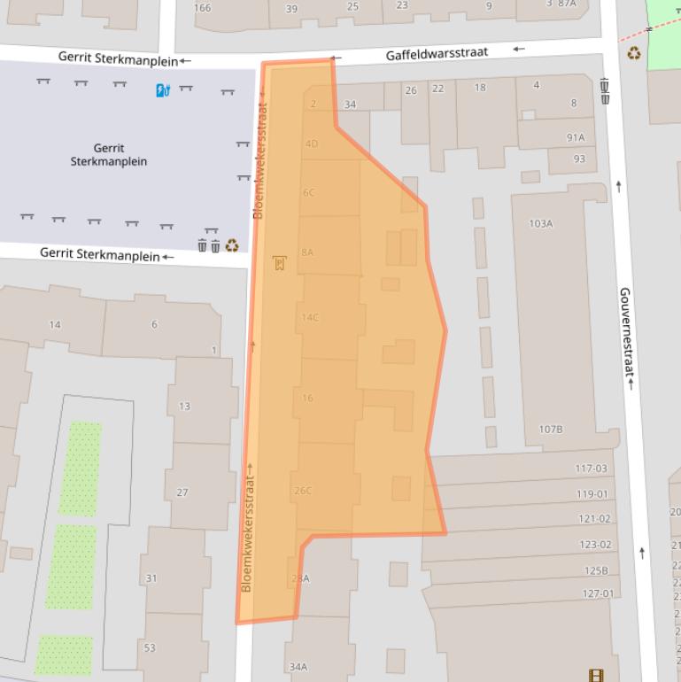 Kaart van postcodegebied 3014PB.