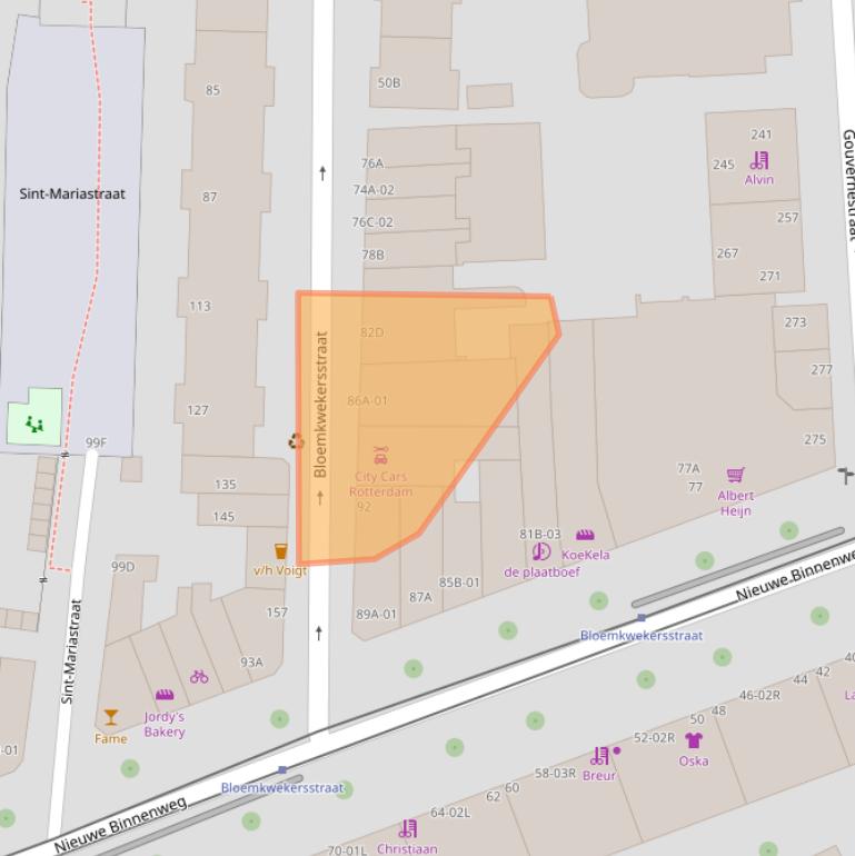 Kaart van postcodegebied 3014PG.