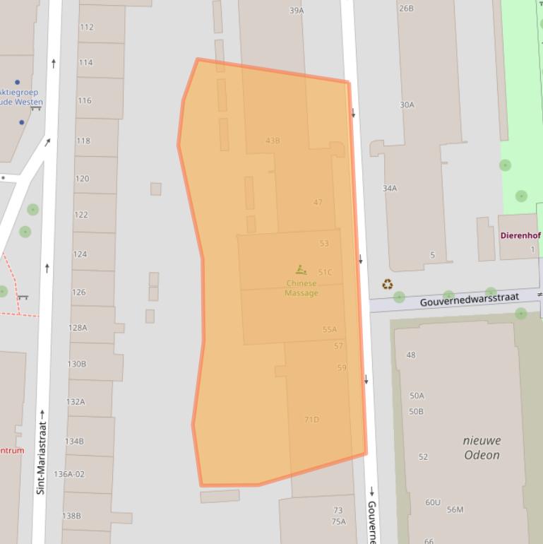 Kaart van postcodegebied 3014PJ.