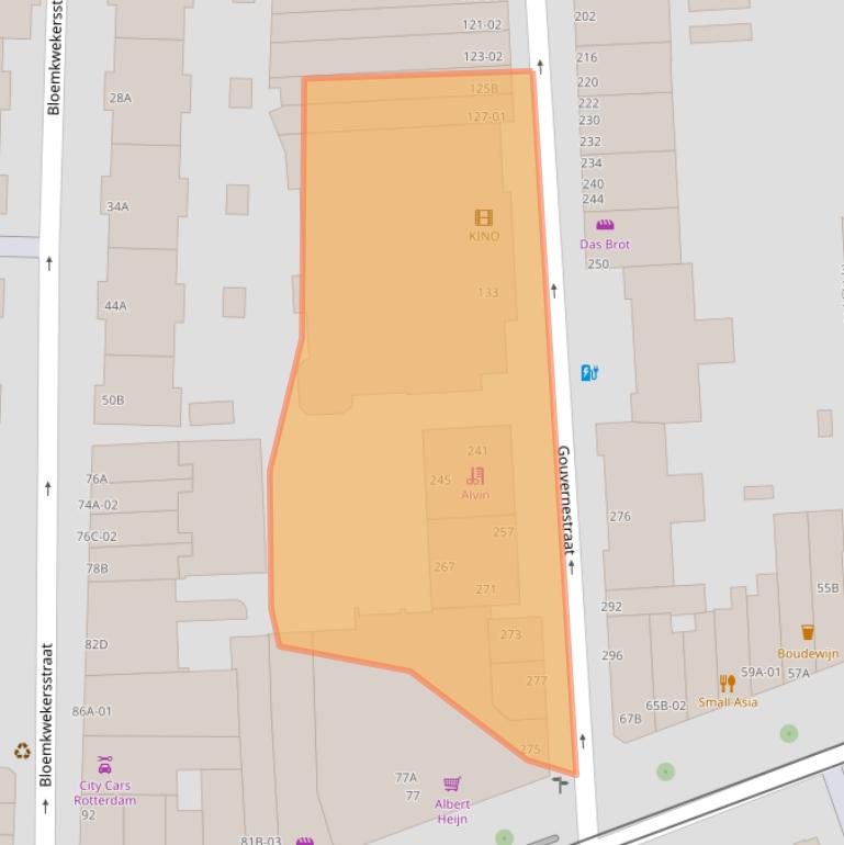 Kaart van postcodegebied 3014PM.