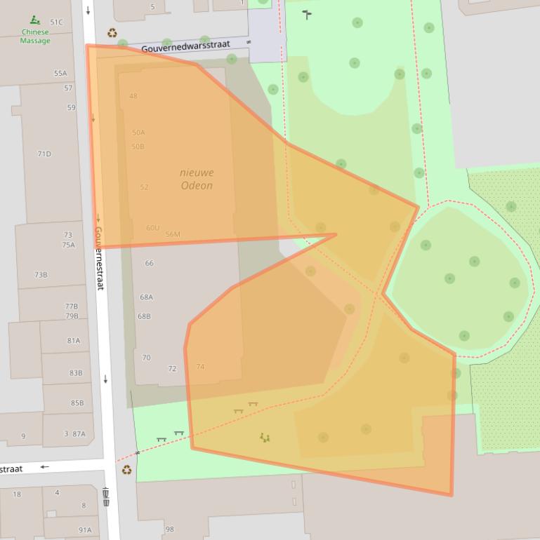Kaart van postcodegebied 3014PP.