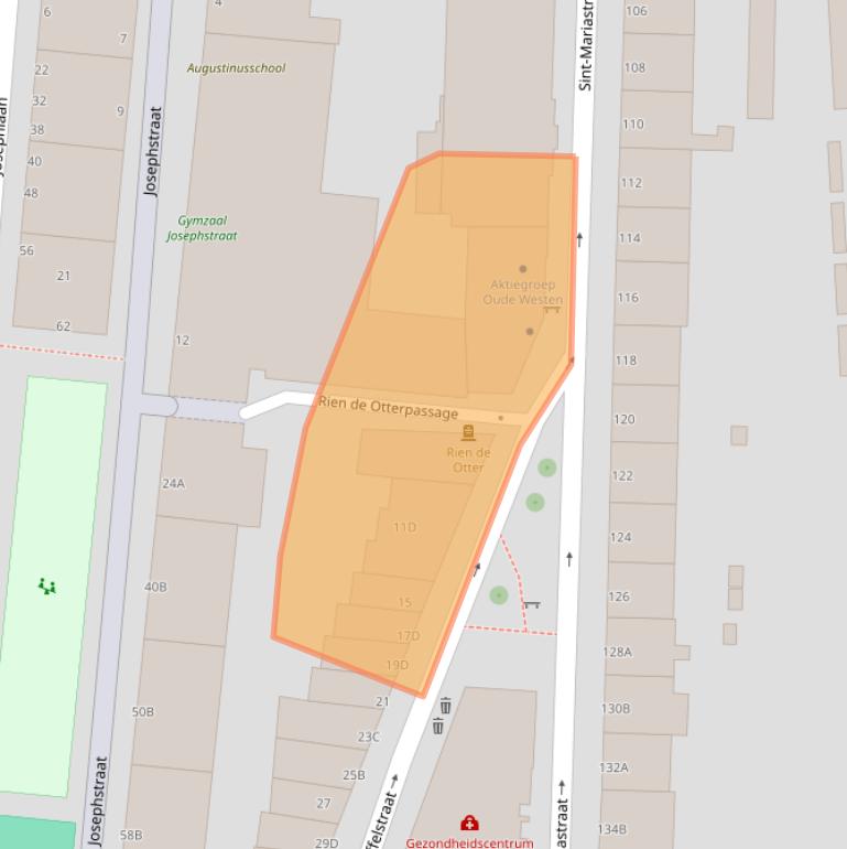 Kaart van postcodegebied 3014RA.