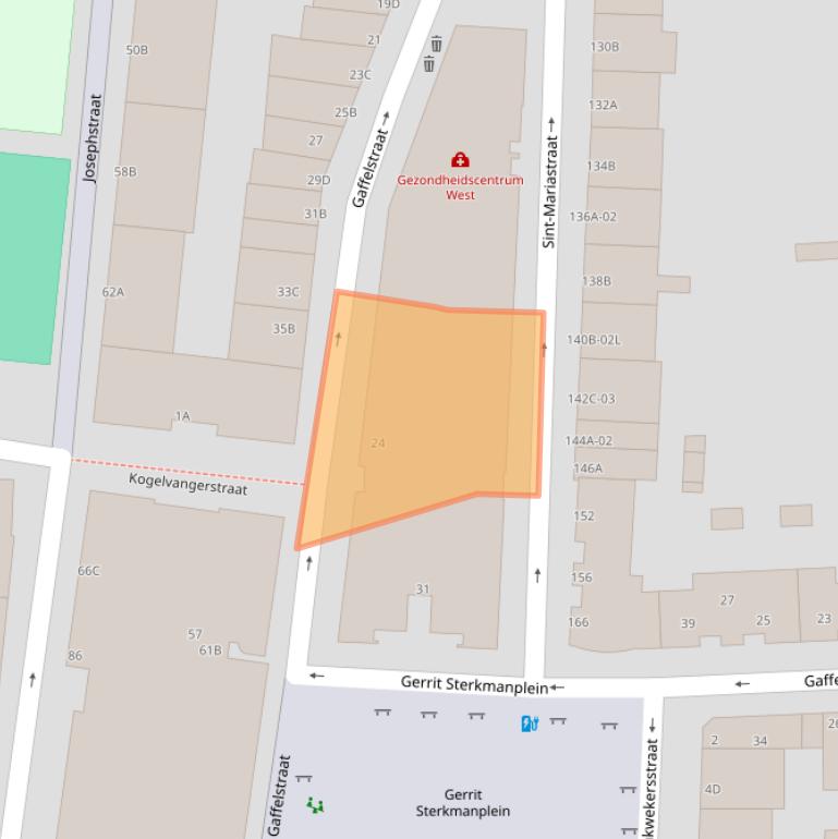 Kaart van postcodegebied 3014RH.