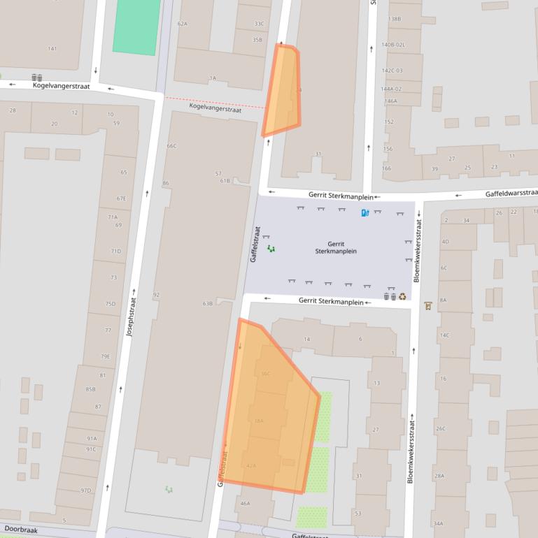 Kaart van postcodegebied 3014RJ.