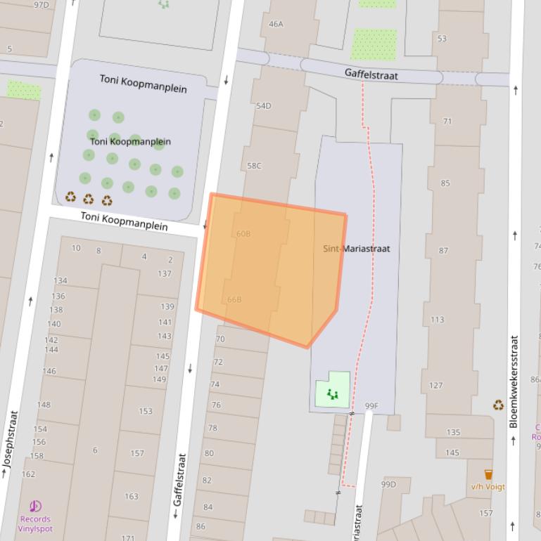 Kaart van postcodegebied 3014RL.