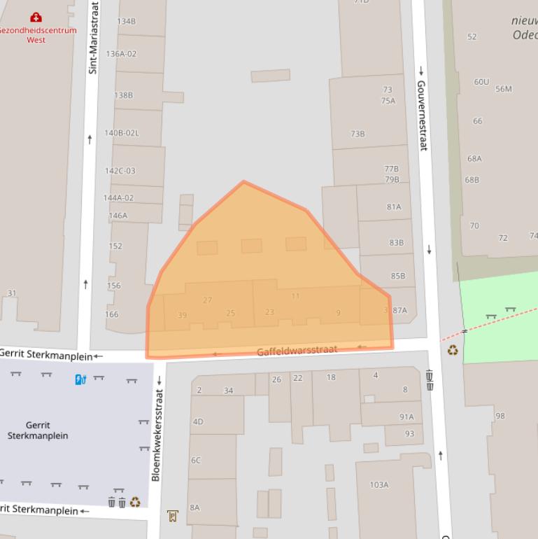 Kaart van postcodegebied 3014RN.