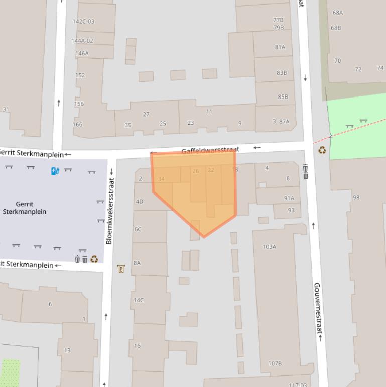 Kaart van postcodegebied 3014RR.