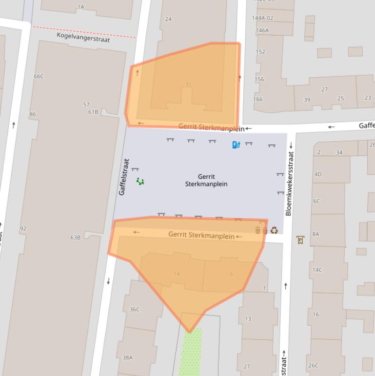 Kaart van postcodegebied 3014RS.