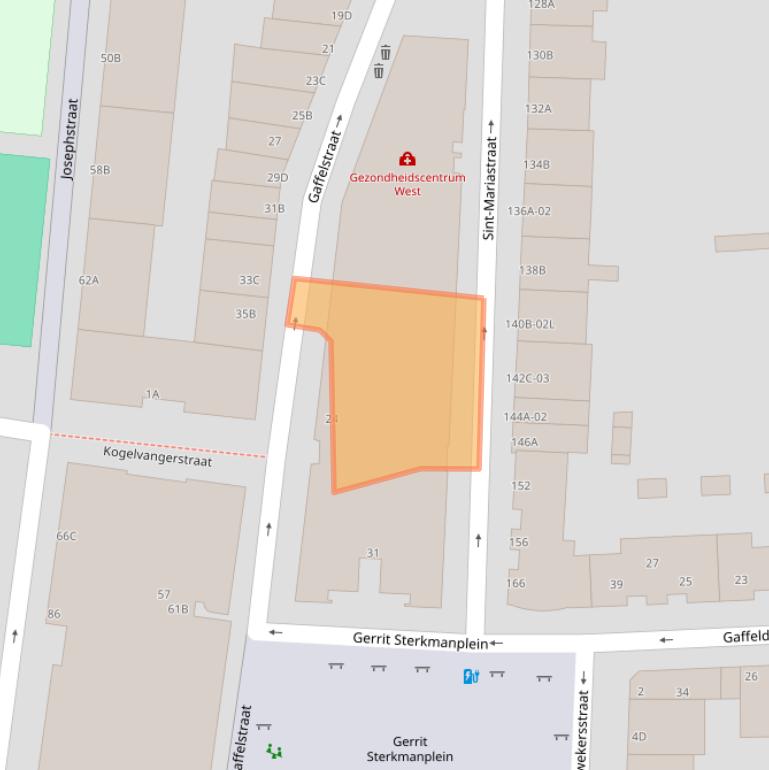 Kaart van postcodegebied 3014SH.