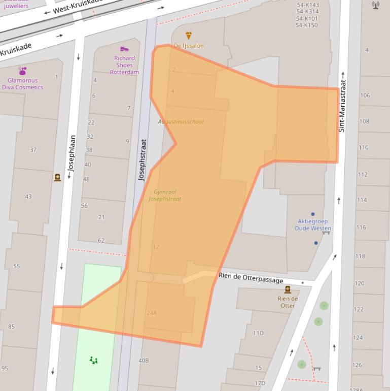 Kaart van postcodegebied 3014TP.