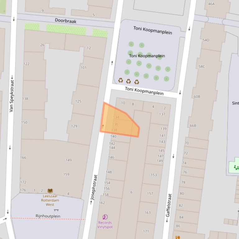 Kaart van postcodegebied 3014TW.