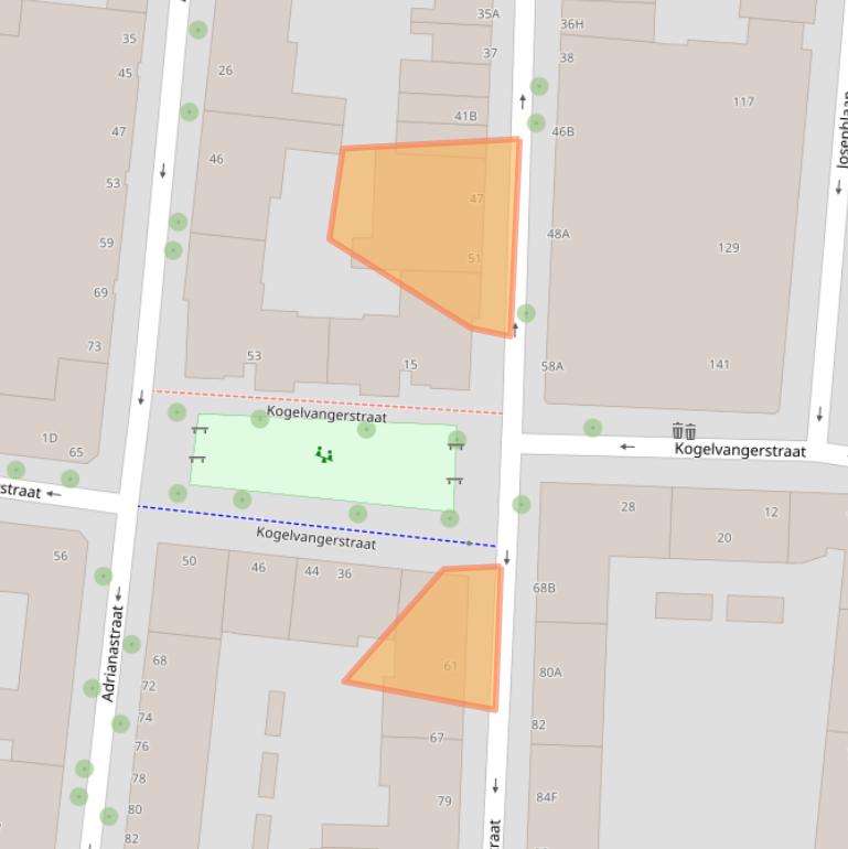 Kaart van postcodegebied 3014VC.