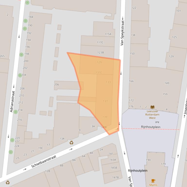 Kaart van postcodegebied 3014VH.