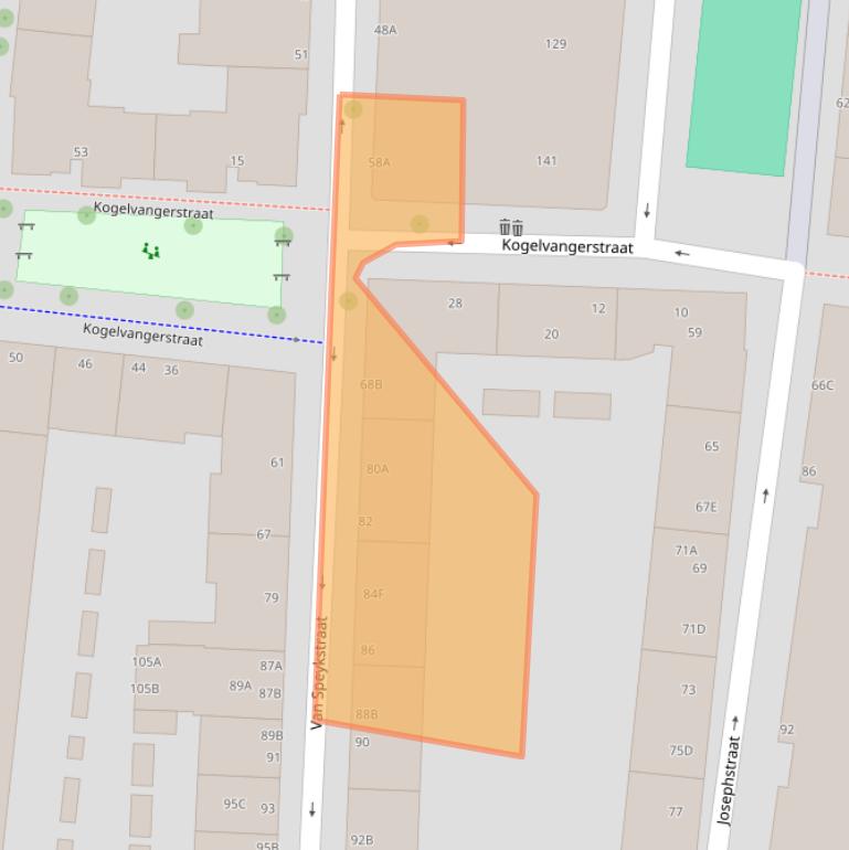 Kaart van postcodegebied 3014VN.