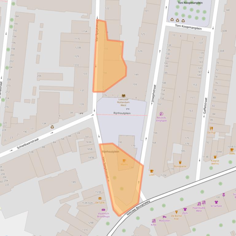 Kaart van postcodegebied 3014VS.