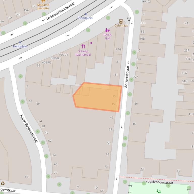 Kaart van postcodegebied 3014XC.