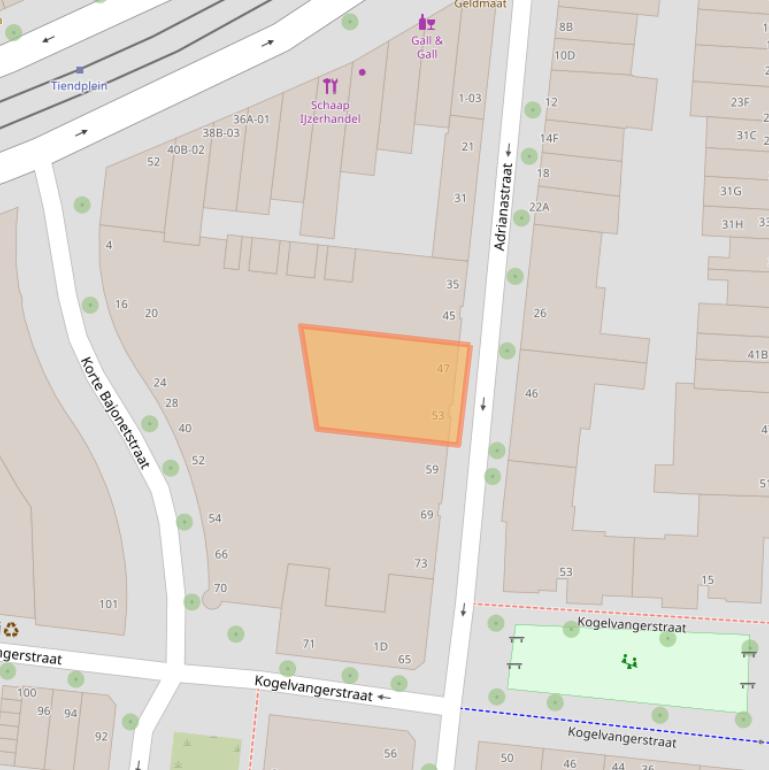 Kaart van postcodegebied 3014XD.