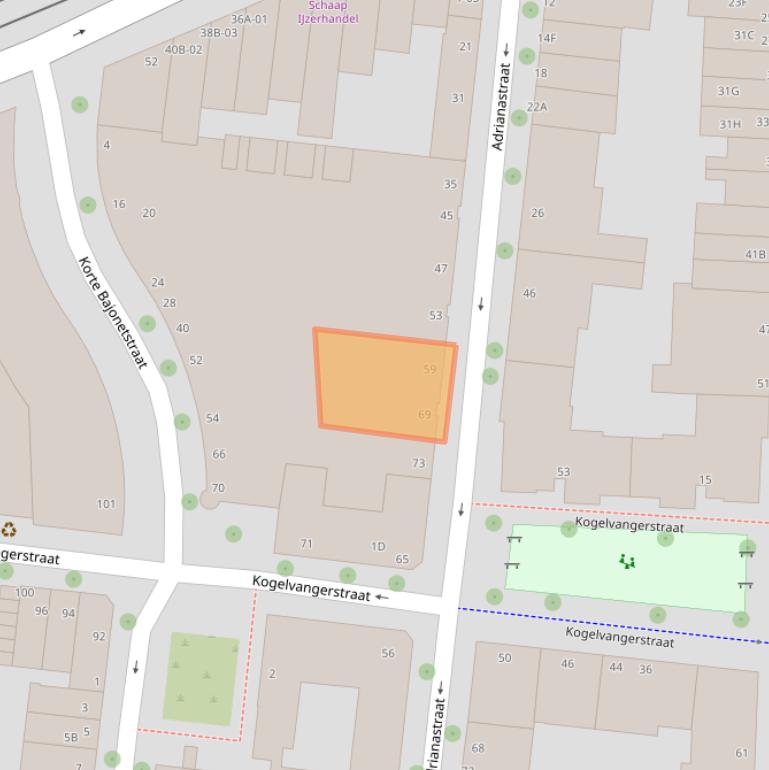 Kaart van postcodegebied 3014XE.