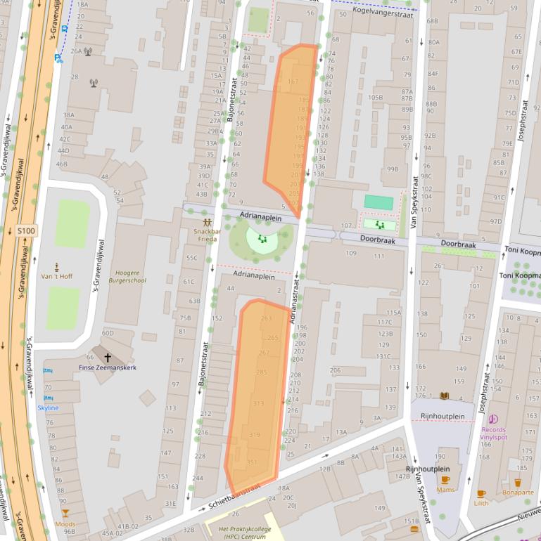 Kaart van postcodegebied 3014XK.