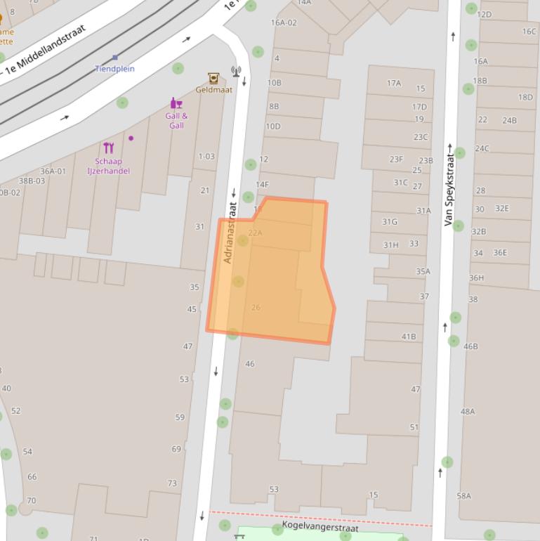 Kaart van postcodegebied 3014XM.