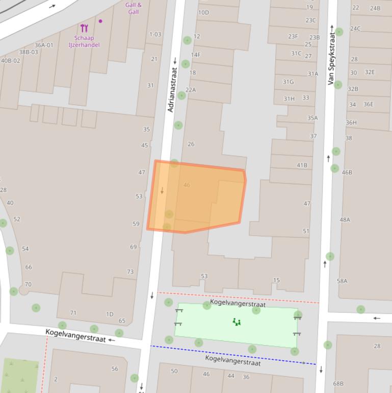 Kaart van postcodegebied 3014XN.