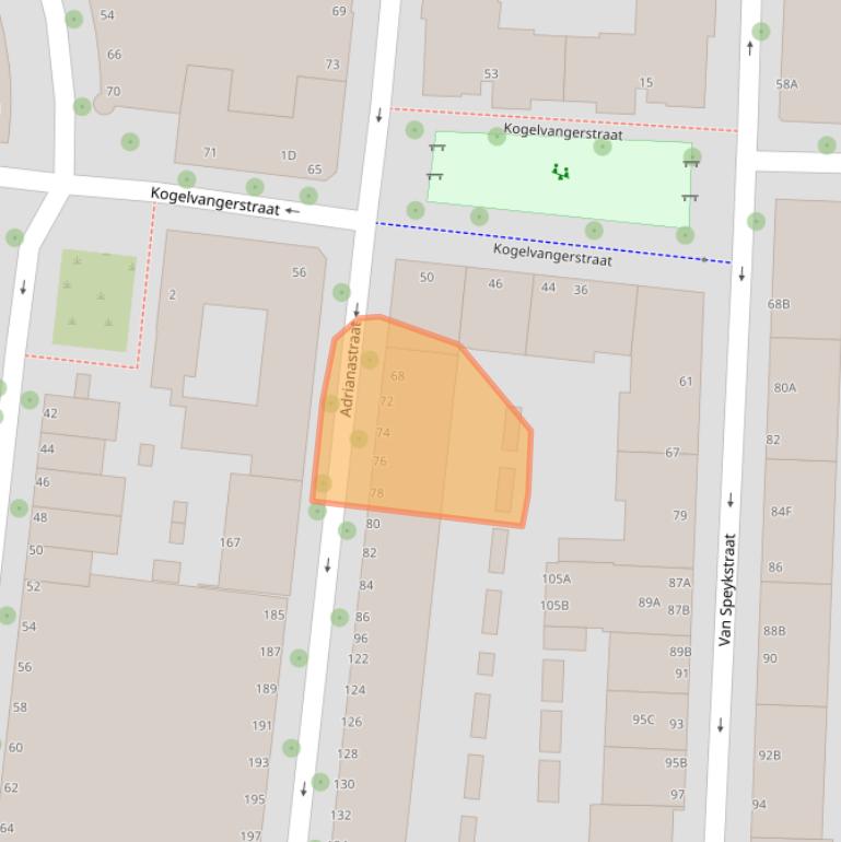 Kaart van postcodegebied 3014XP.