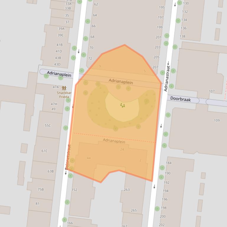 Kaart van postcodegebied 3014XX.