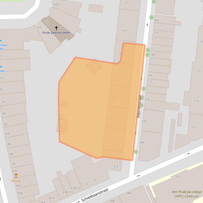 Kaart van postcodegebied 3014ZE.