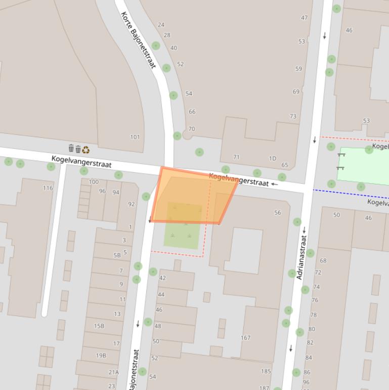 Kaart van postcodegebied 3014ZG.