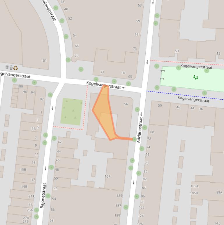 Kaart van postcodegebied 3014ZH.