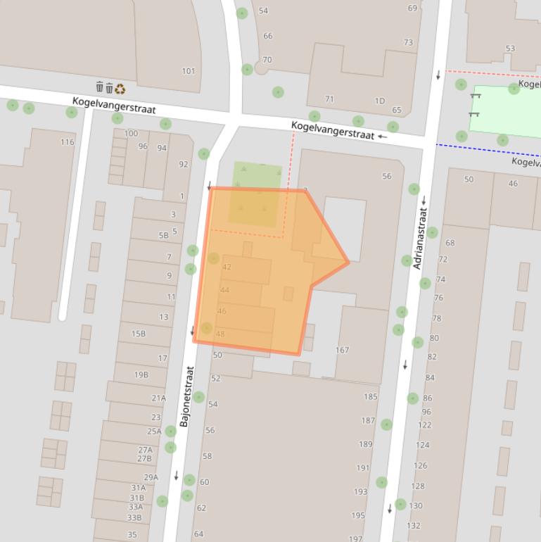 Kaart van postcodegebied 3014ZJ.