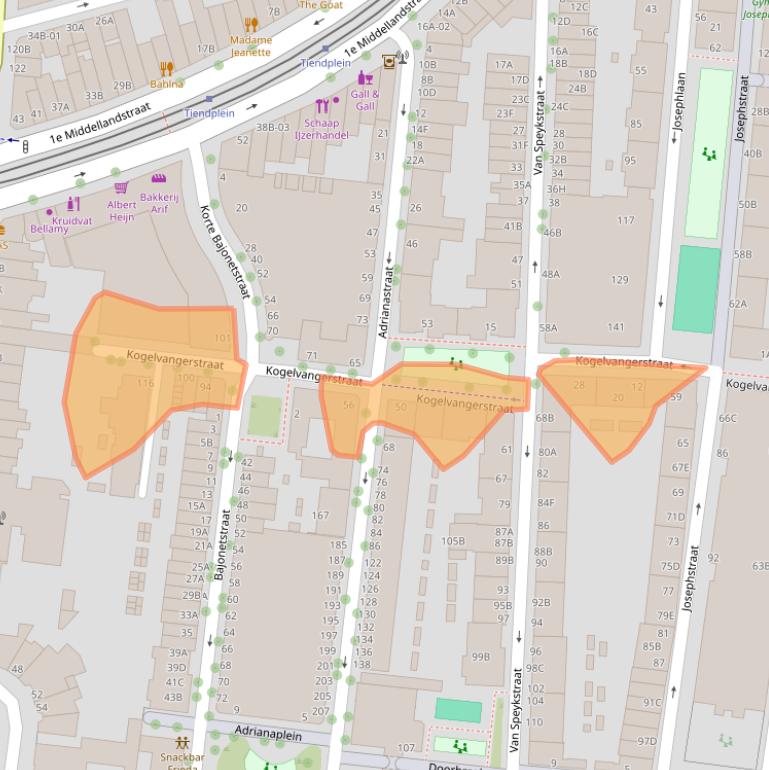 Kaart van postcodegebied 3014ZP.