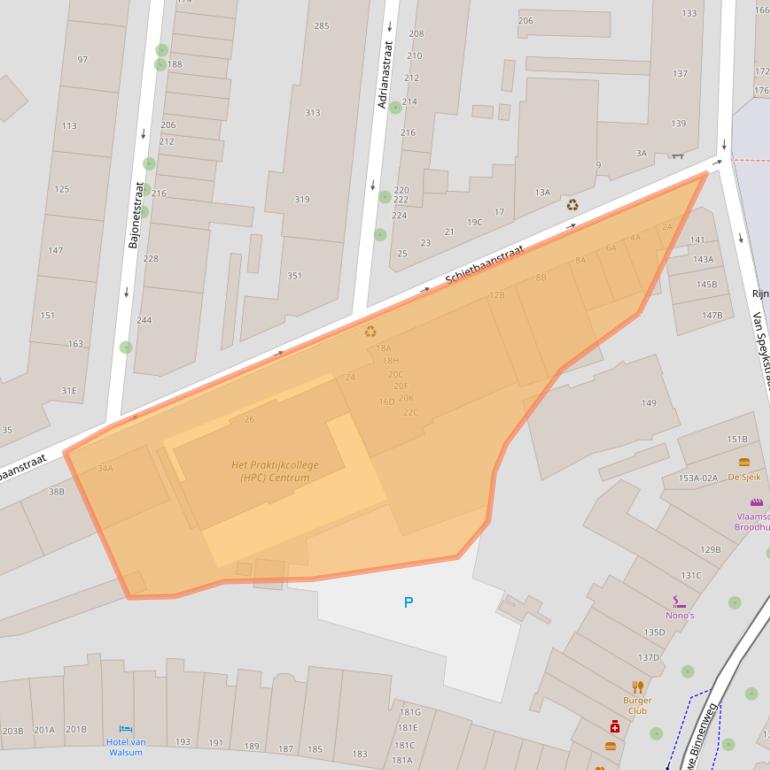 Kaart van postcodegebied 3014ZX.