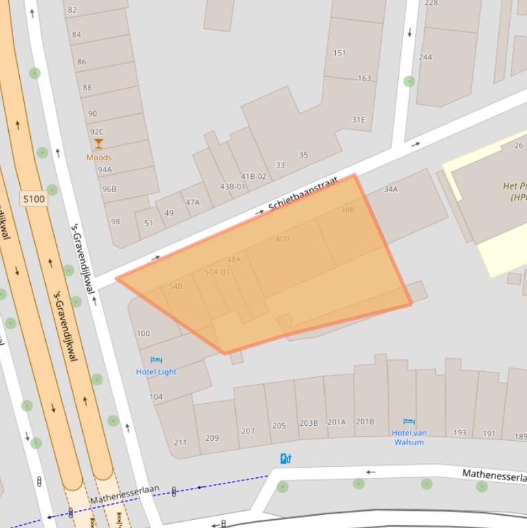 Kaart van postcodegebied 3014ZZ.