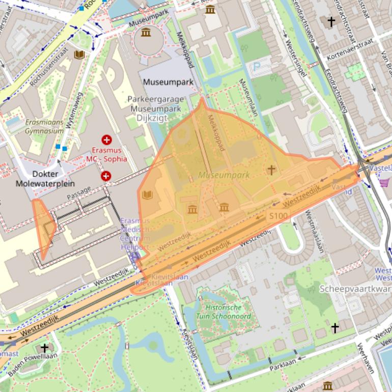 Kaart van postcodegebied 3015AA.