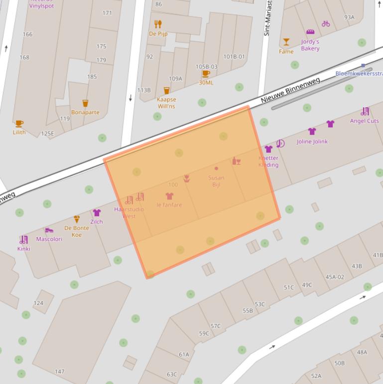 Kaart van postcodegebied 3015BD.