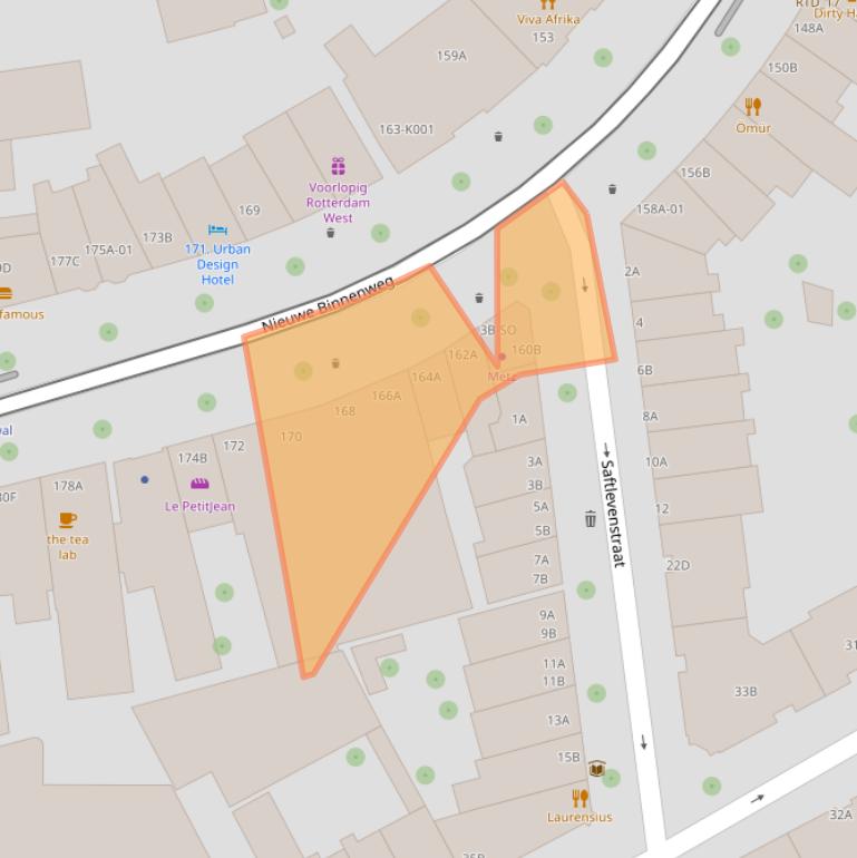 Kaart van postcodegebied 3015BH.