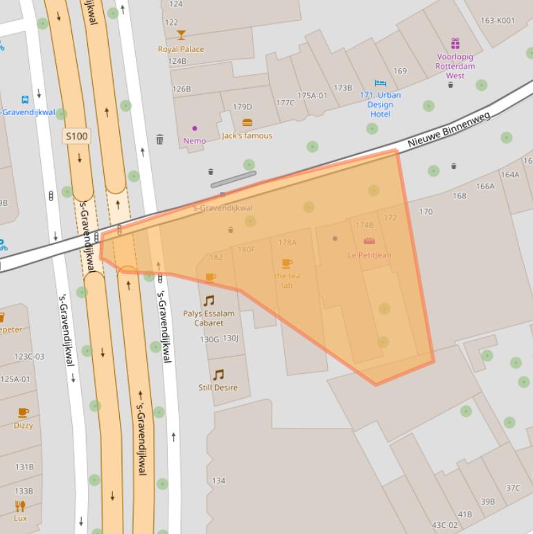 Kaart van postcodegebied 3015BJ.