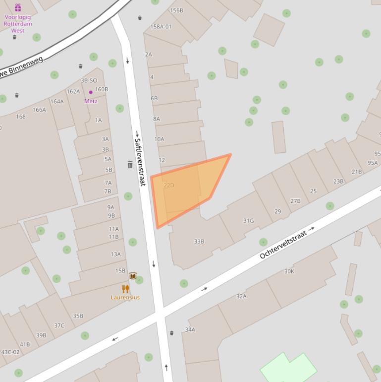 Kaart van postcodegebied 3015BN.