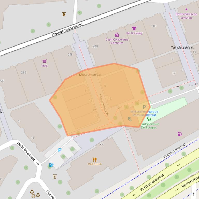 Kaart van postcodegebied 3015BT.