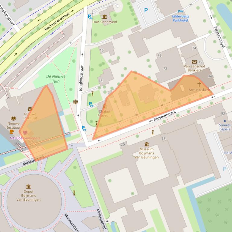 Kaart van postcodegebied 3015CB.