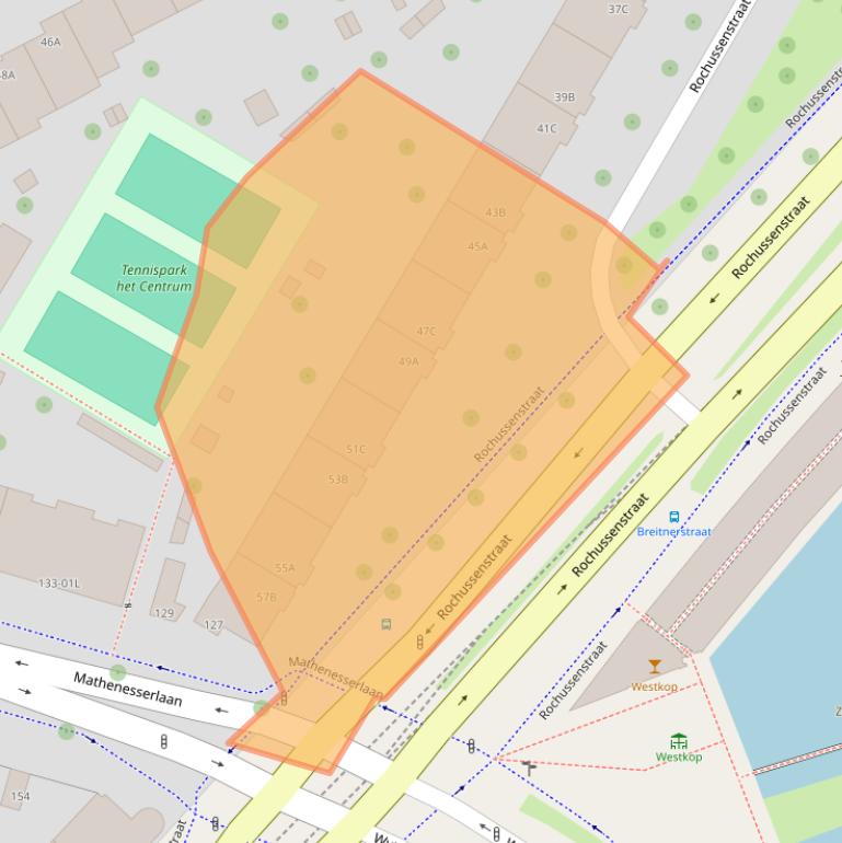 Kaart van postcodegebied 3015EC.