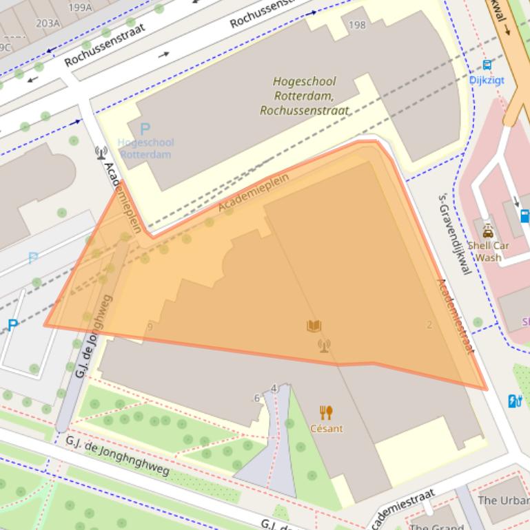 Kaart van postcodegebied 3015GA.