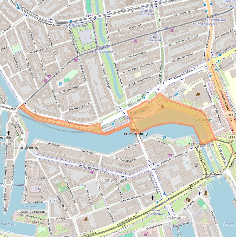 Kaart van postcodegebied 3015GC.