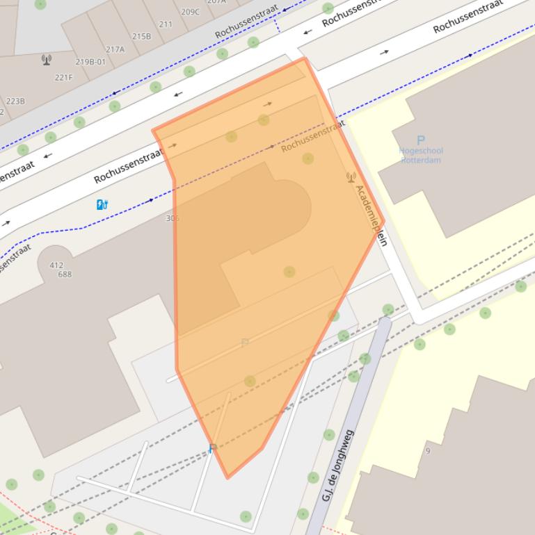 Kaart van postcodegebied 3015ZB.