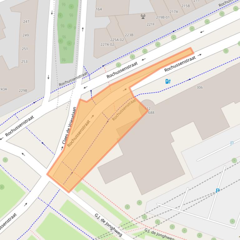 Kaart van postcodegebied 3015ZE.