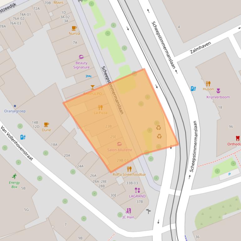 Kaart van postcodegebied 3016AD.