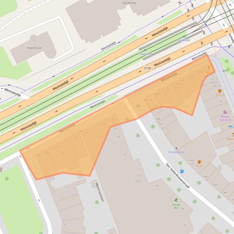 Kaart van postcodegebied 3016AG.